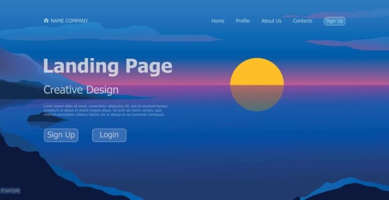 landing page design website