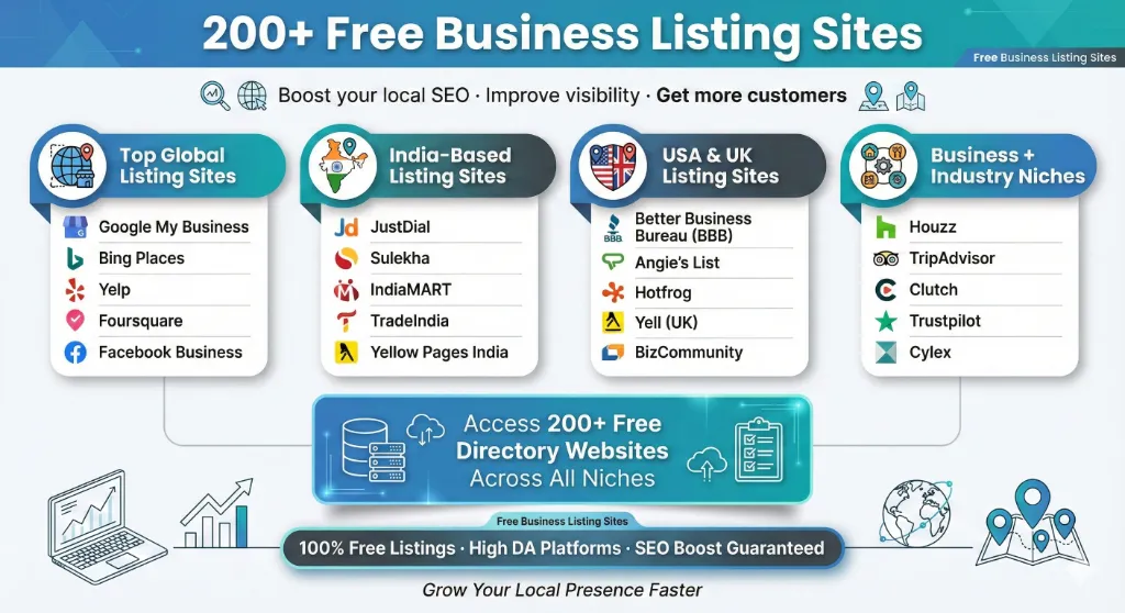 200+ Free Business Listing Sites