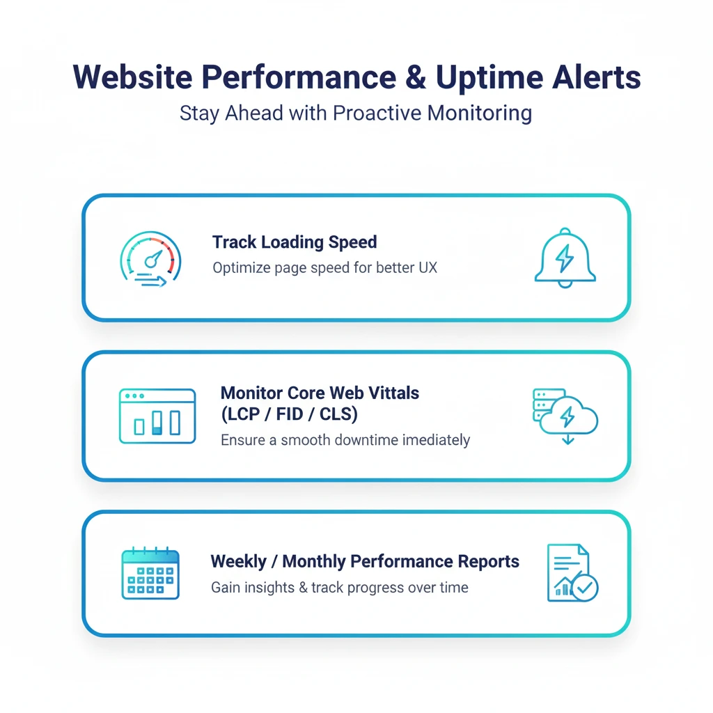 Website performance and uptime alerts
