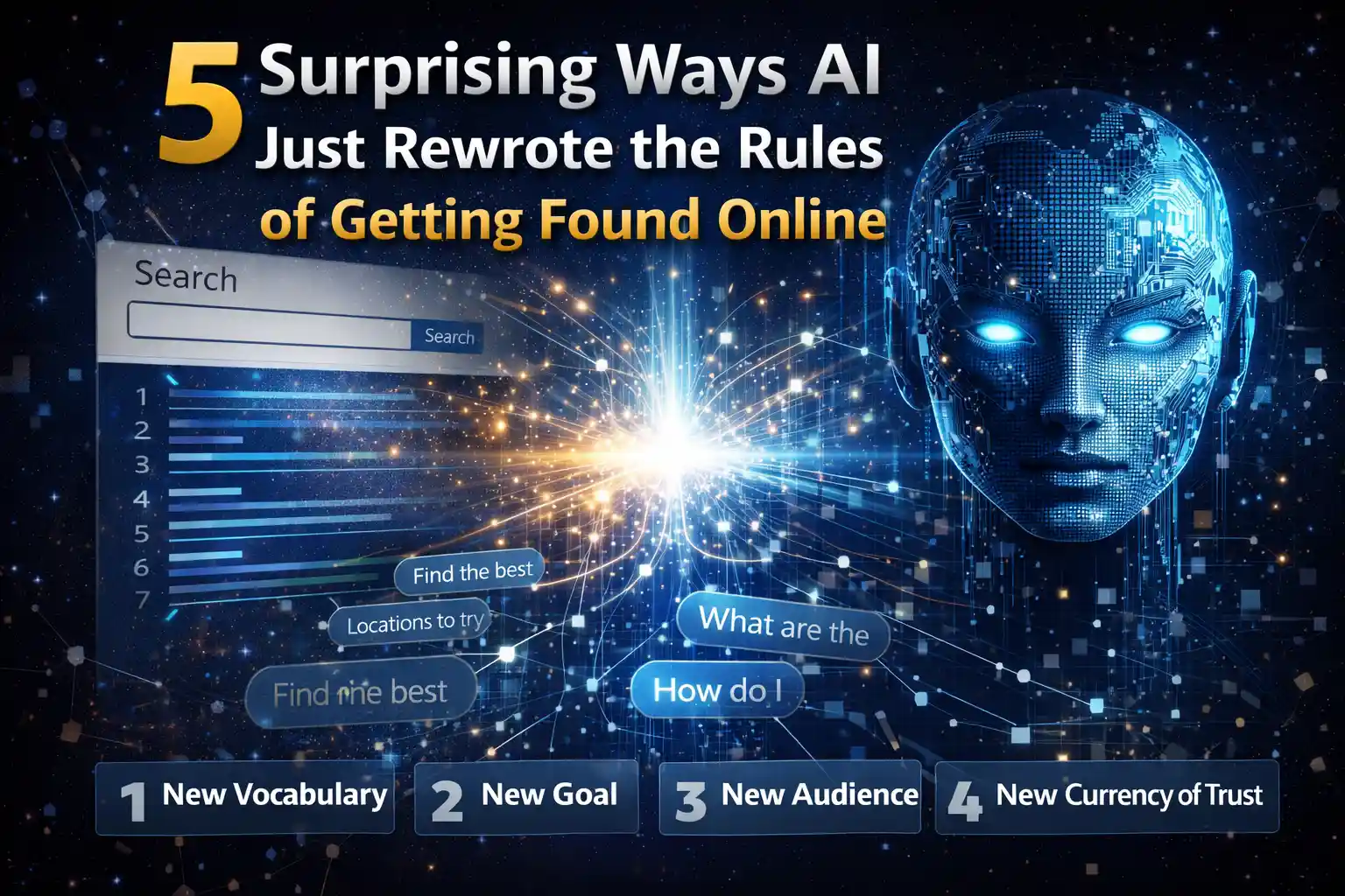 Discover 5 surprising ways AI has transformed how businesses get found online, from smarter search to personalized content and SEO automation.