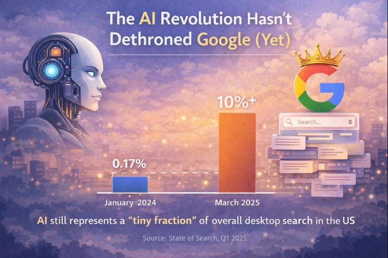 The AI Revolution Hasn't Dethroned Google (Yet)
