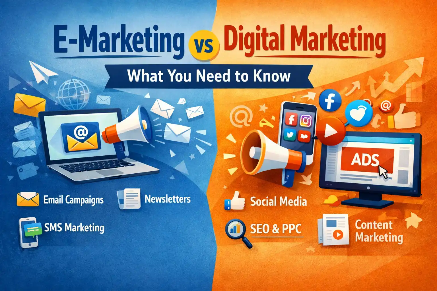 E-Marketing vs Digital Marketing: What You Need to Know