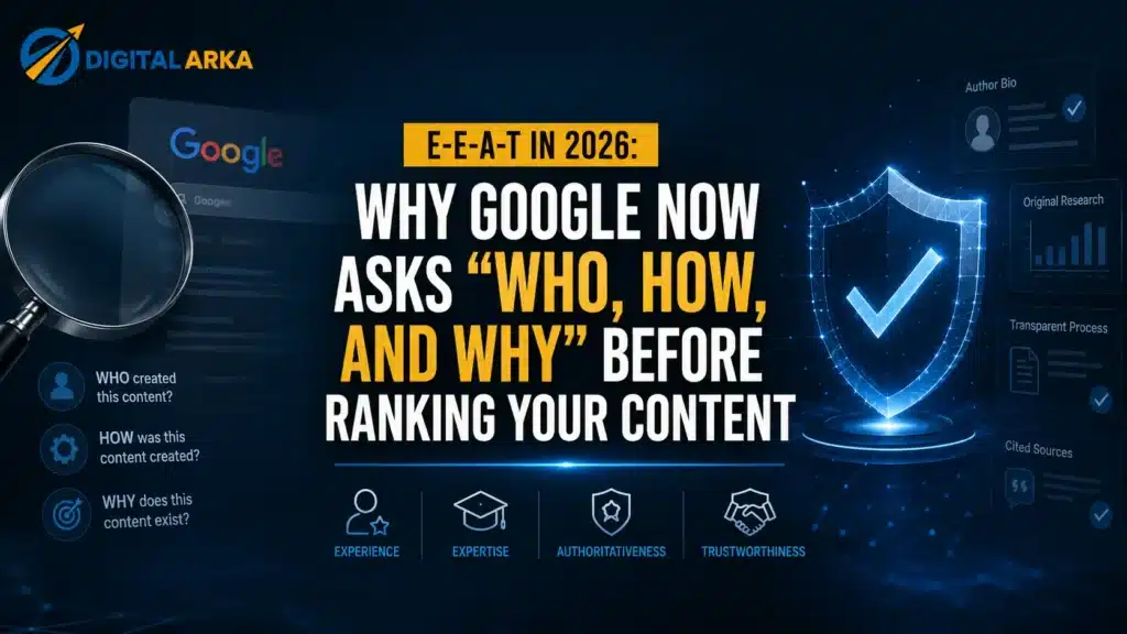 E-E-A-T in 2026: Why Google Now Asks “Who, How, and Why” Before Ranking Your Content