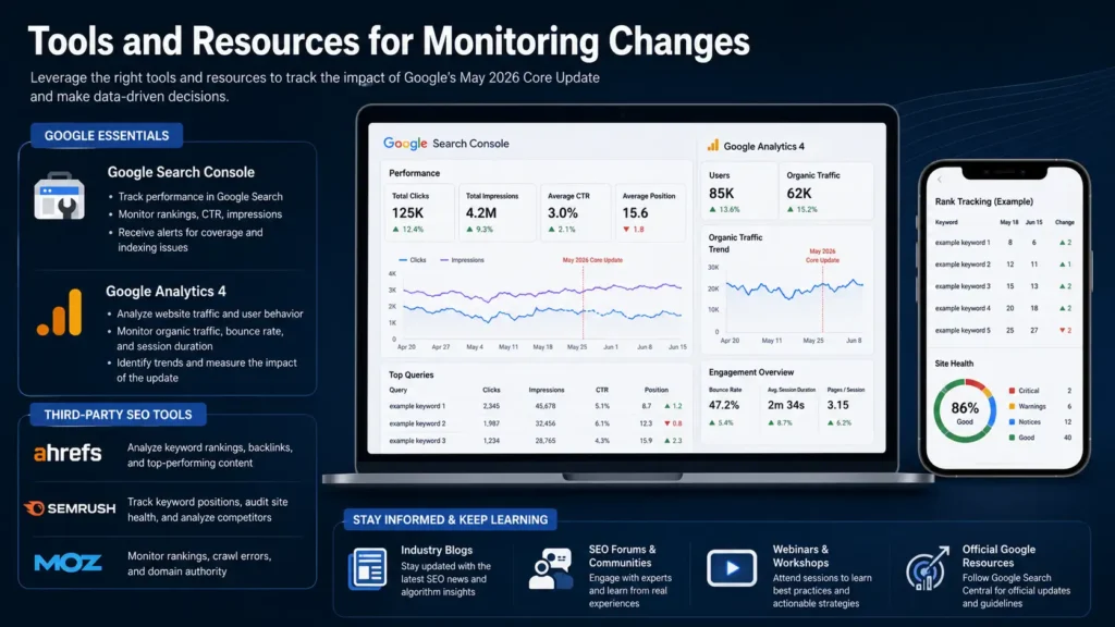 Tools and Resources for Monitoring Changes