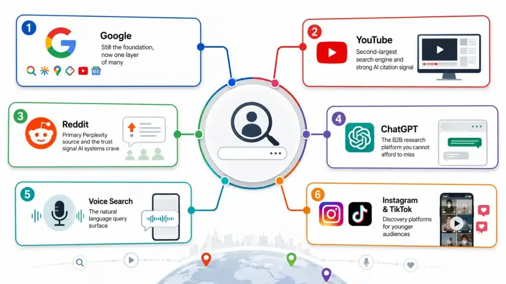 The 6 Platforms That Now Shape Search Behaviour in 2026